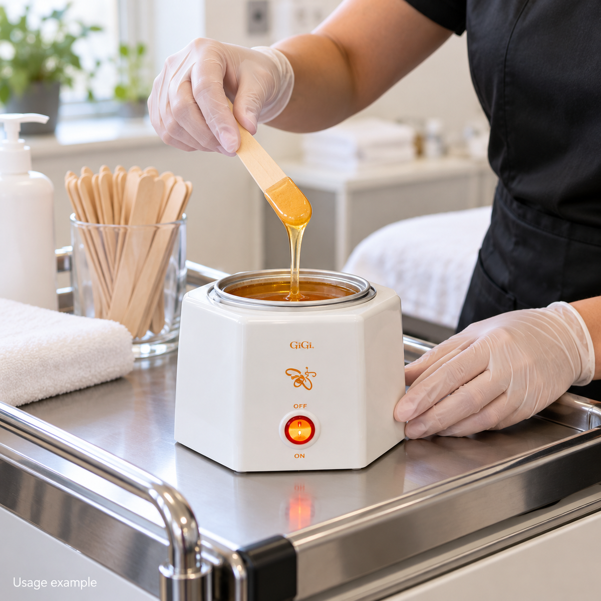 GiGi Space Saver Wax Warmer — AI-generated usage example