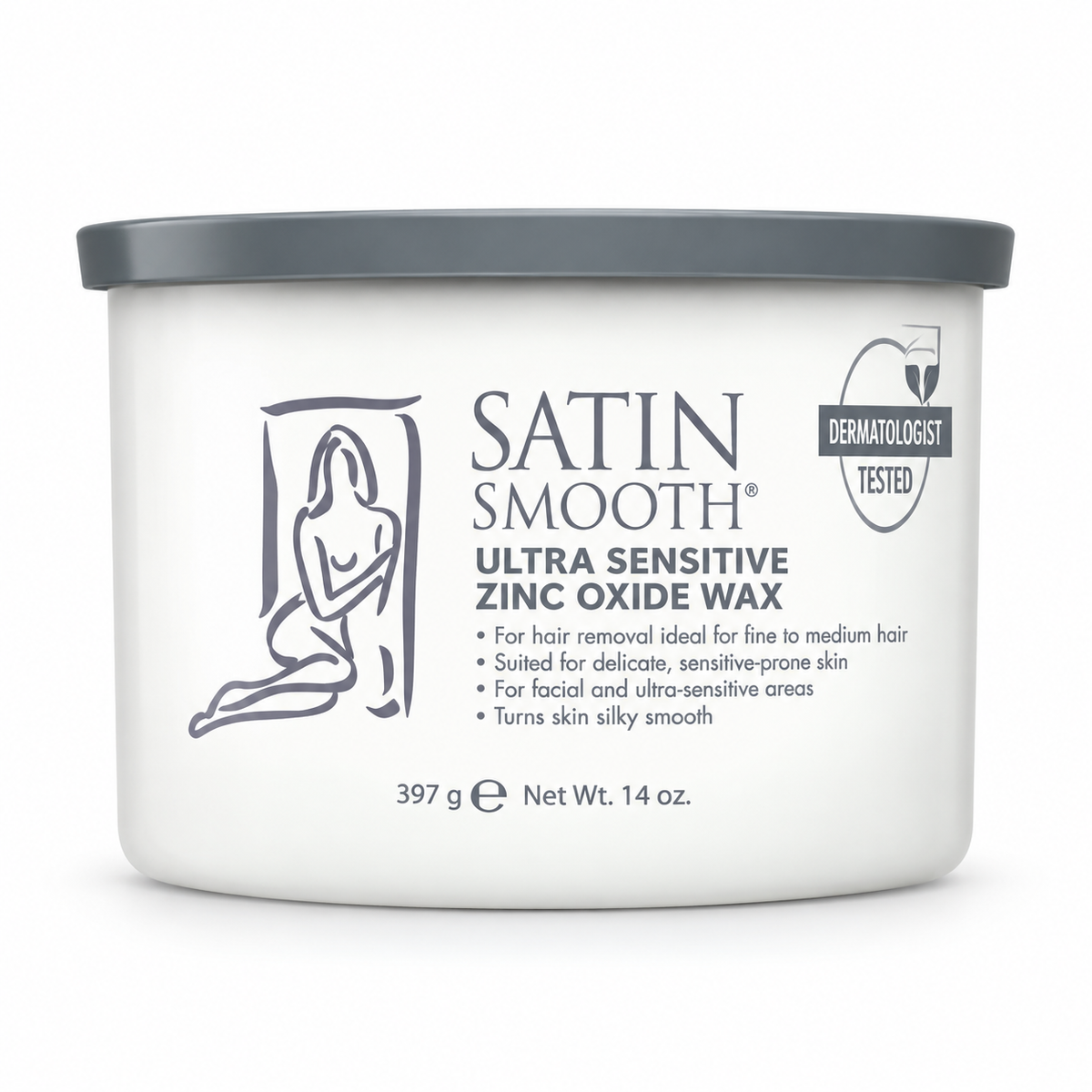Satin Smooth Ultra Sensitive Zinc Oxide Wax — 14 oz