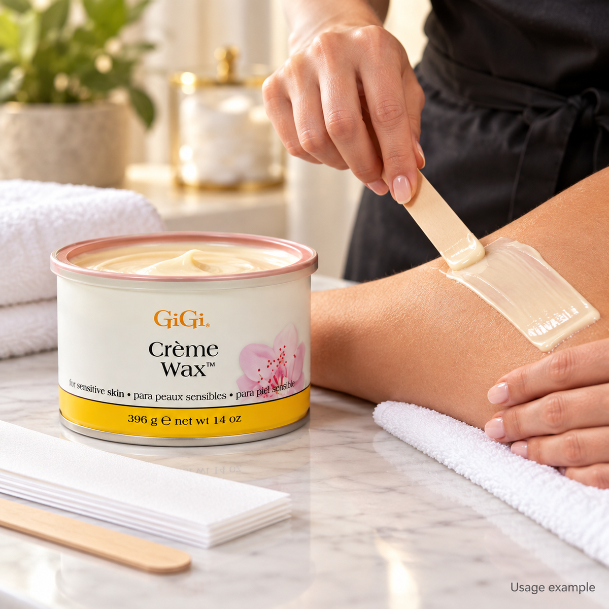 GiGi Creme Wax — 14 oz — AI-generated usage example