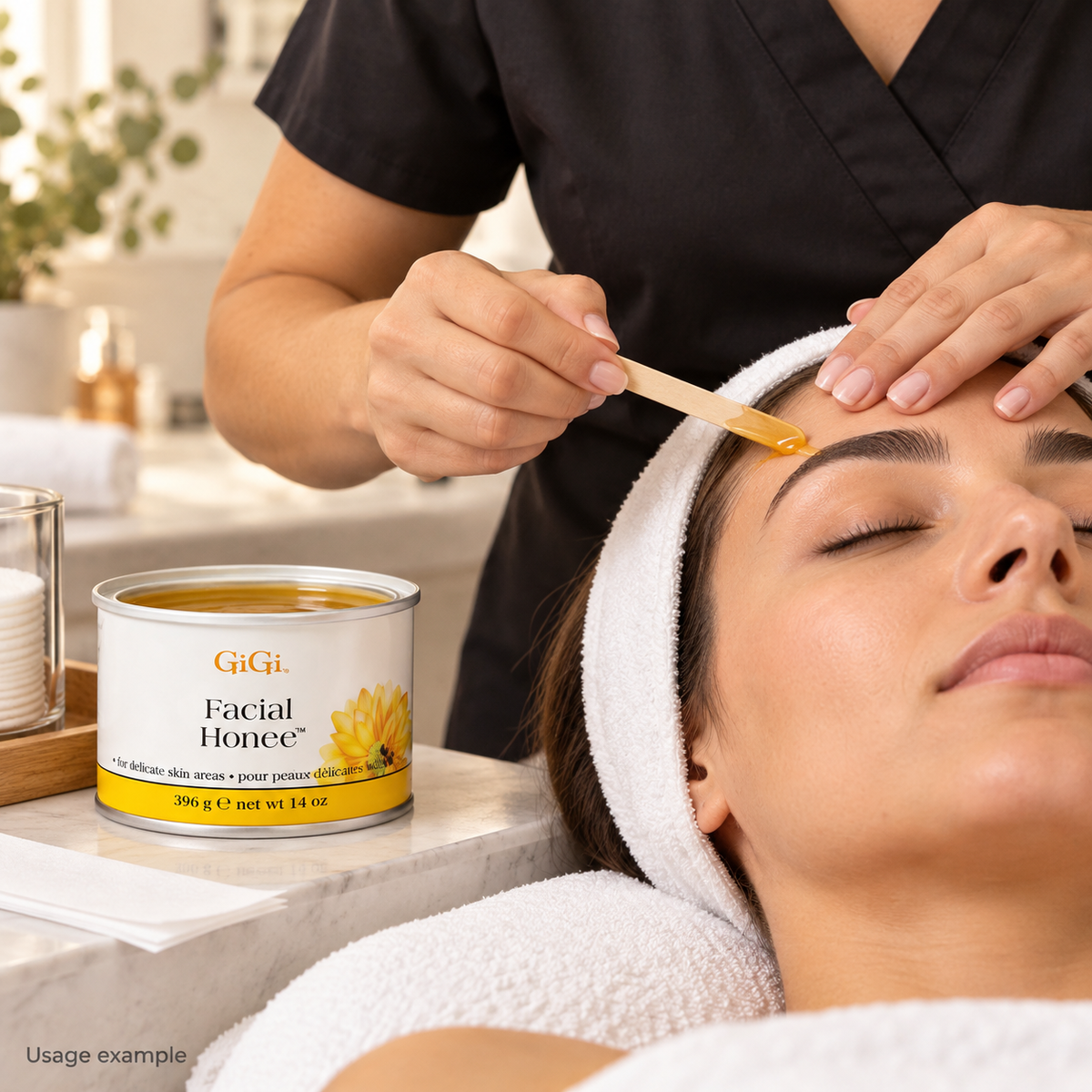 GiGi Facial Honee Wax — 14 oz — AI-generated usage example