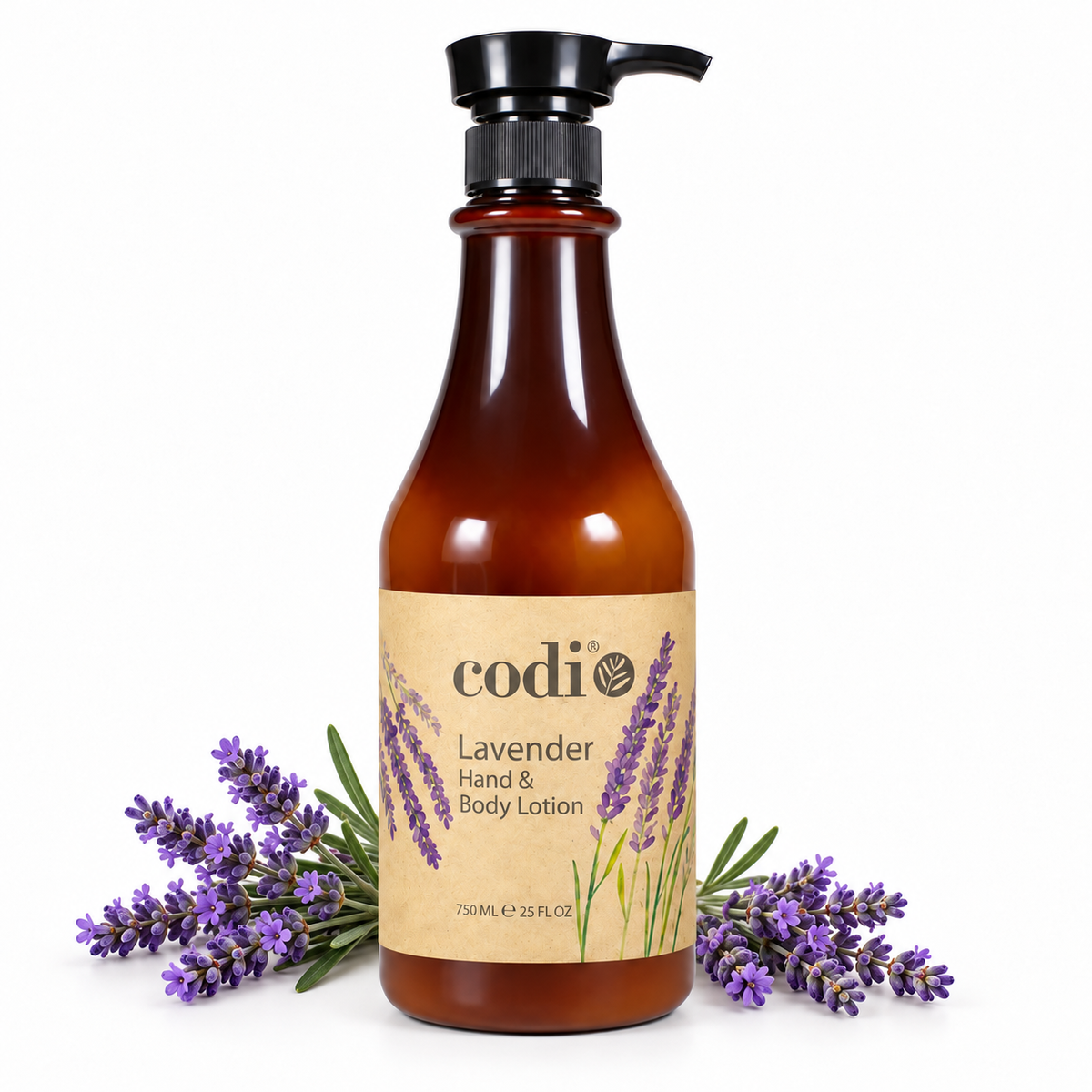 Codi Lavender Lotion · 750ml Pump with scent botanicals
