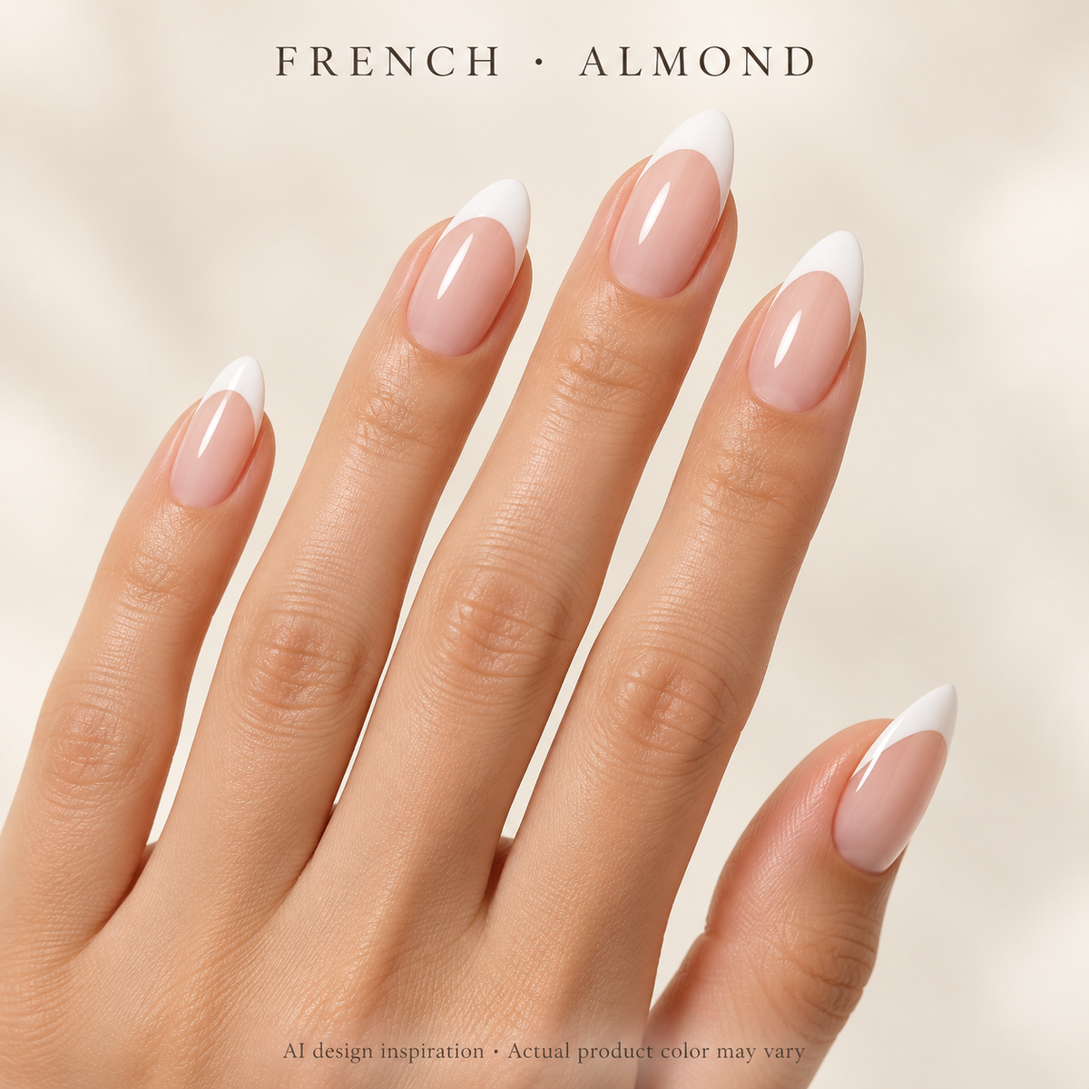 french-almond — AI design inspiration, not an actual Nailrich application or verified color swatch