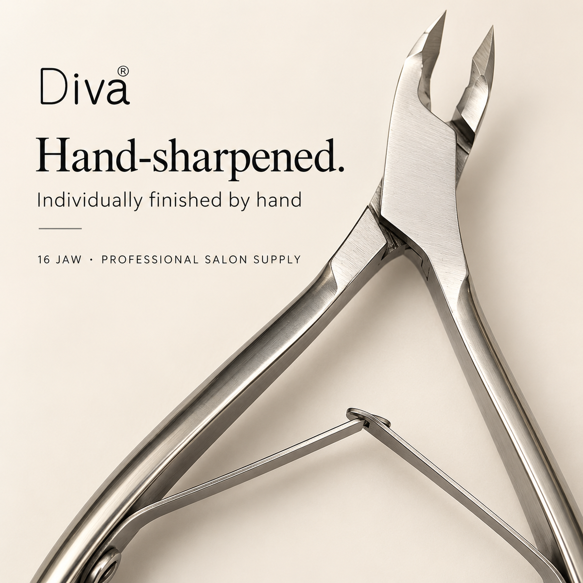 Diva hand-sharpened cutting edge detail