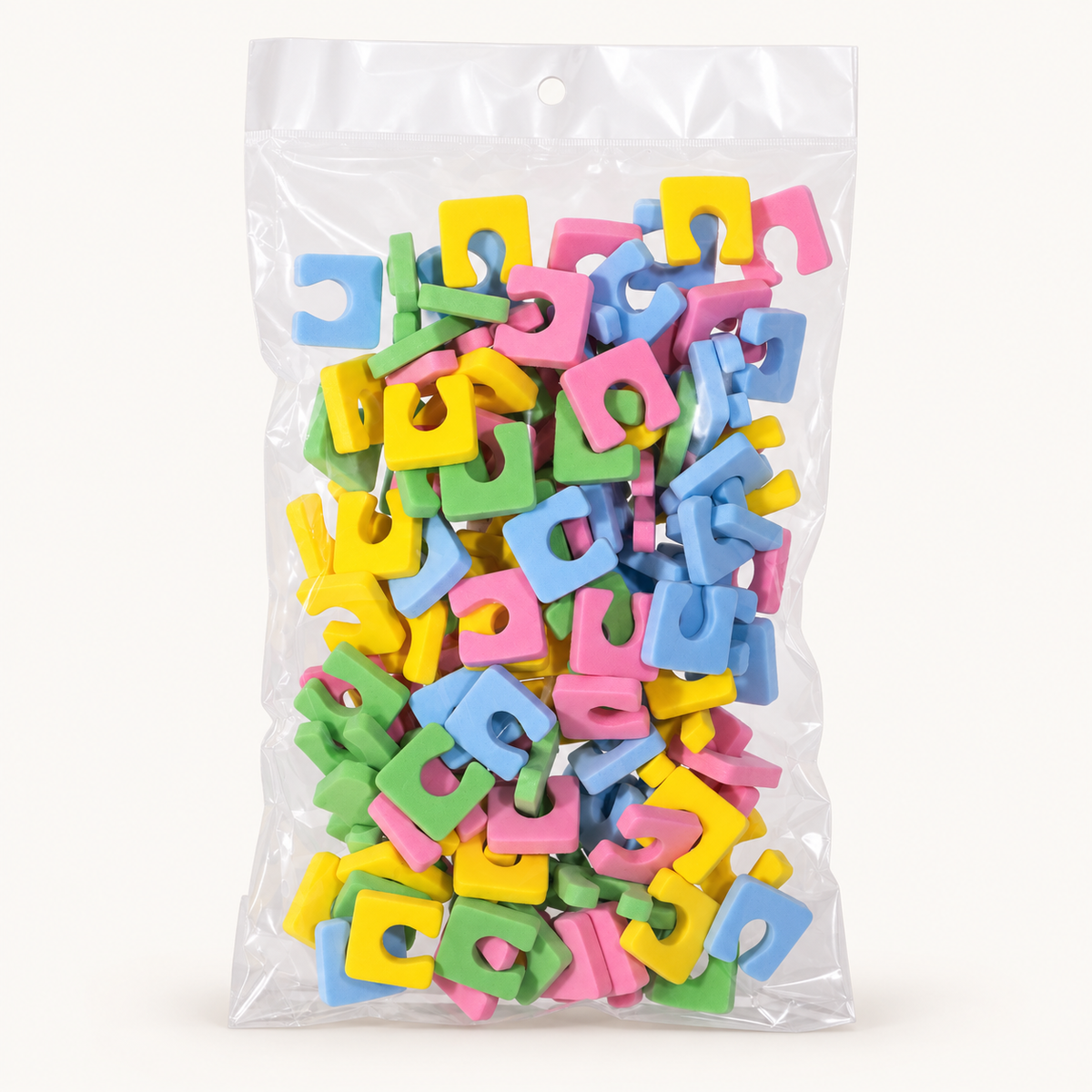 DL Pro DL-C807 single foam toe separators, assorted colors in a clear bag, 144 pieces