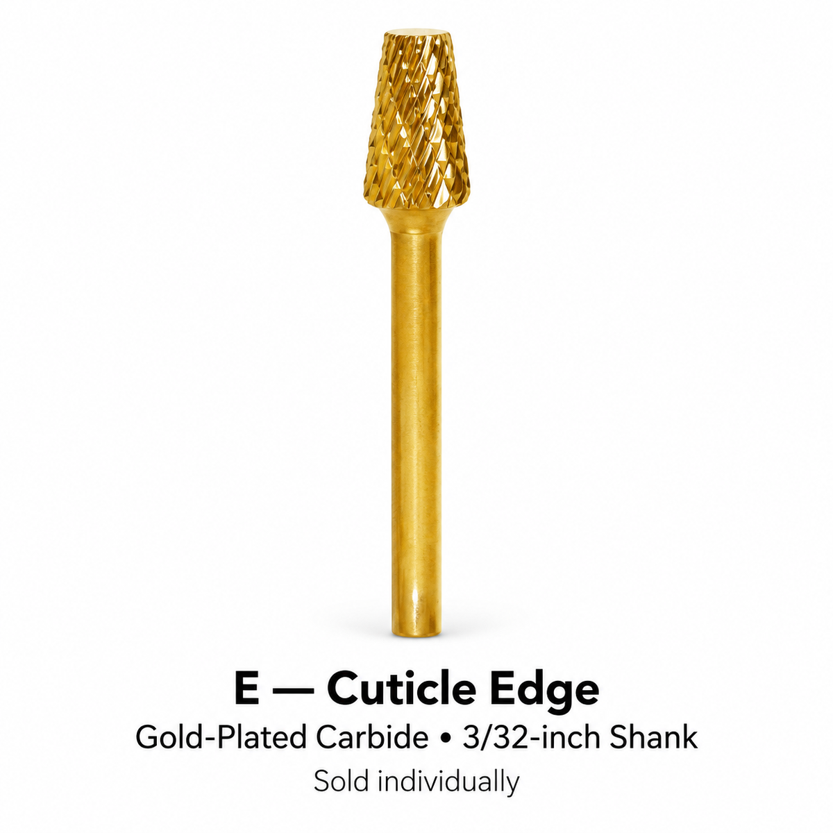 Cuticle Edge gold-plated carbide nail bit