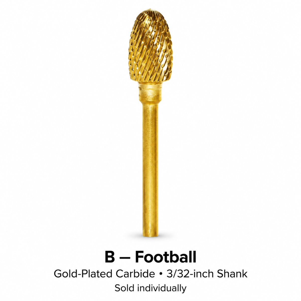 Football gold-plated carbide nail bit