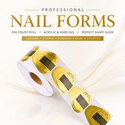 Competitive Edge Double Thick Gold Nail Forms – 500 Count