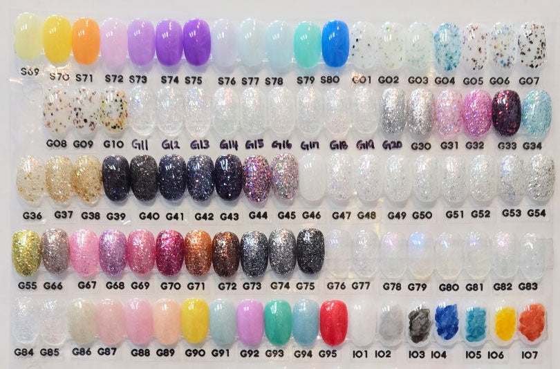 Jel and Gel- Glitter Individual (G01-G95)