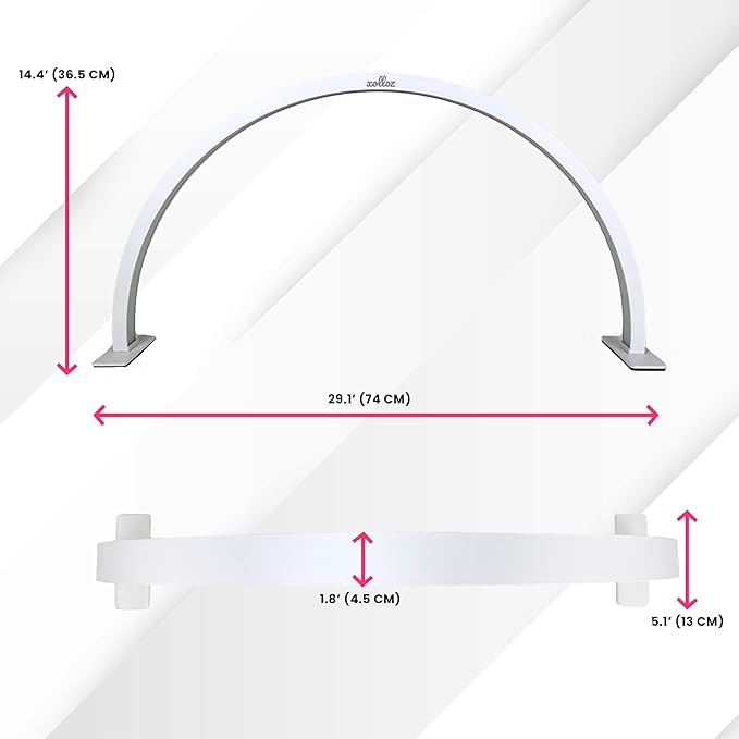Half-Moon Nail Desk Lamp for Professionals