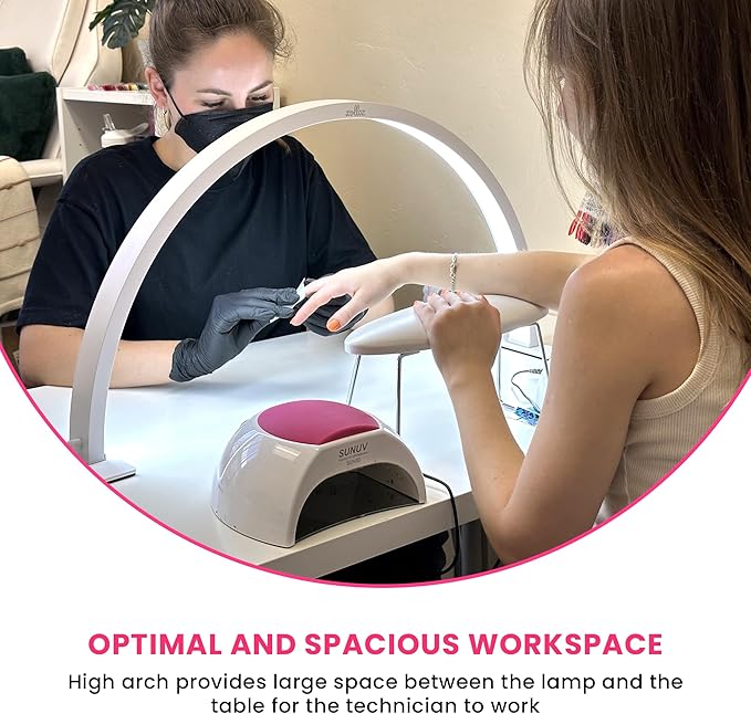 Half-Moon Nail Desk Lamp for Professionals