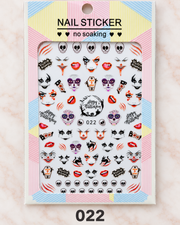 Order code 022 — Halloween Faces nail sticker sheet