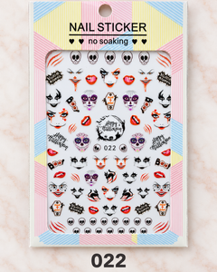 Order code 022 — Halloween Faces nail sticker sheet