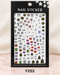 Order code F252 — Halloween Ghost & Web nail sticker sheet