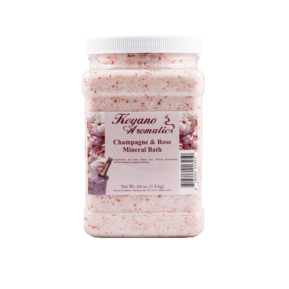 Keyano Champagne and Rose Mineral Bath 64 oz.
