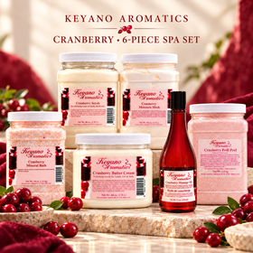 Keyano Cranberry Six-Piece Spa Set