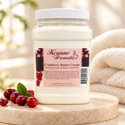 Keyano Cranberry Butter Cream — styled product photo with decorative spa props