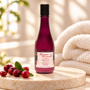 Keyano Cranberry Shower Gel — 12 oz, styled product photo; decorative props not included.