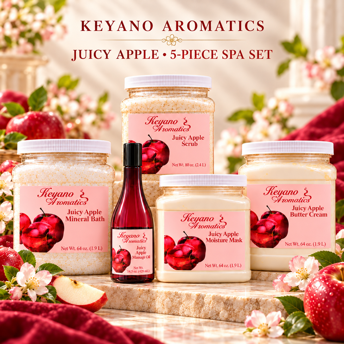 Keyano Juicy Apple Five-Piece Spa Set