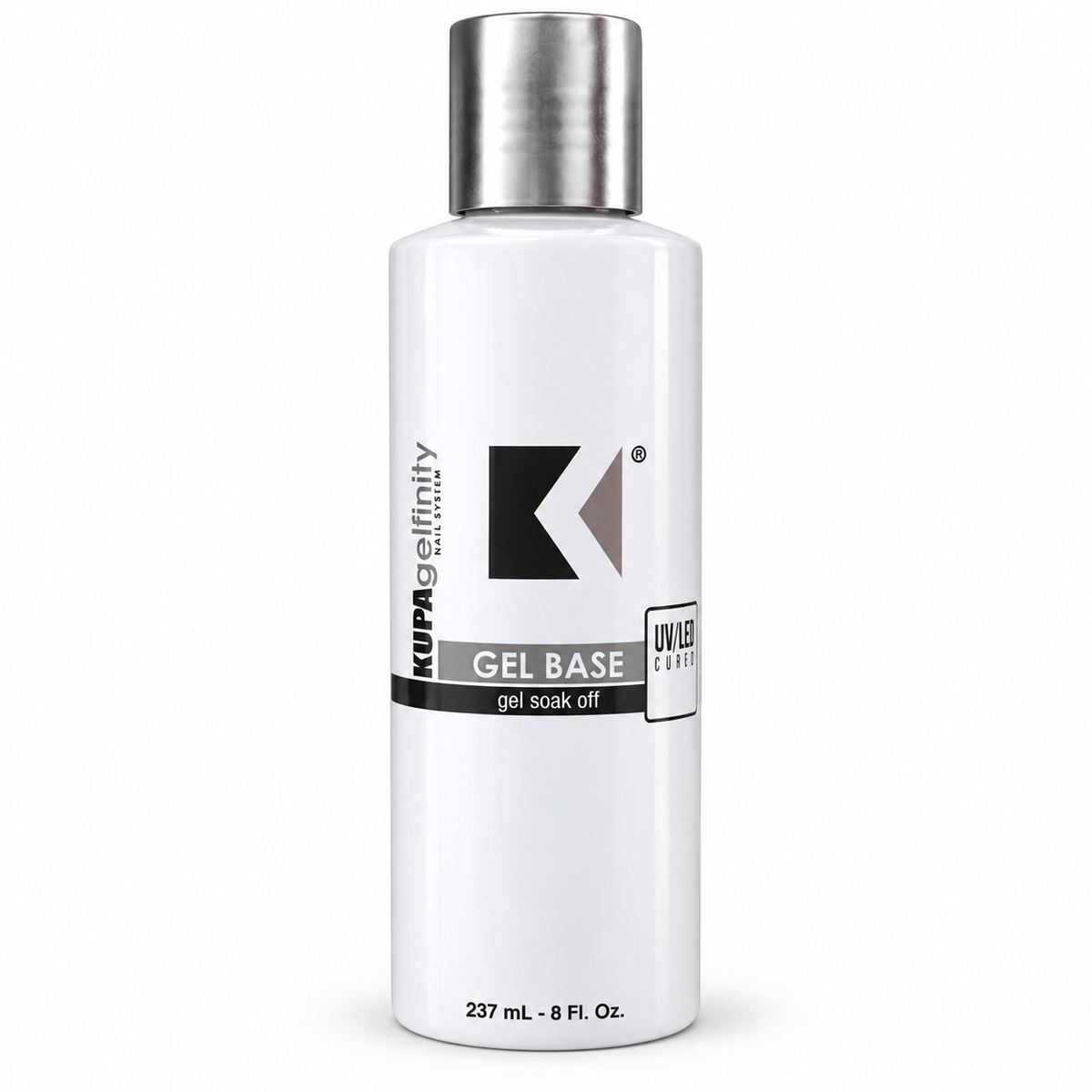 KUPA GelFinity gel base coat 8 oz refill silver cap