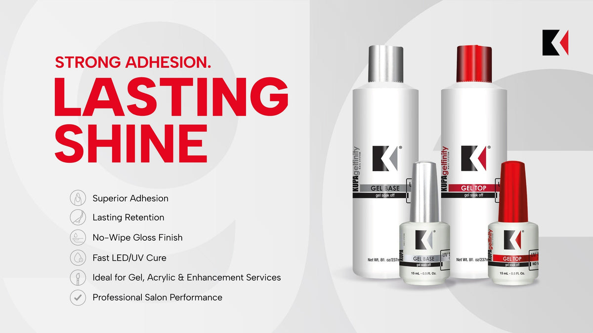 KUPA official GelFinity benefits. Base coat sold individually; not a set.