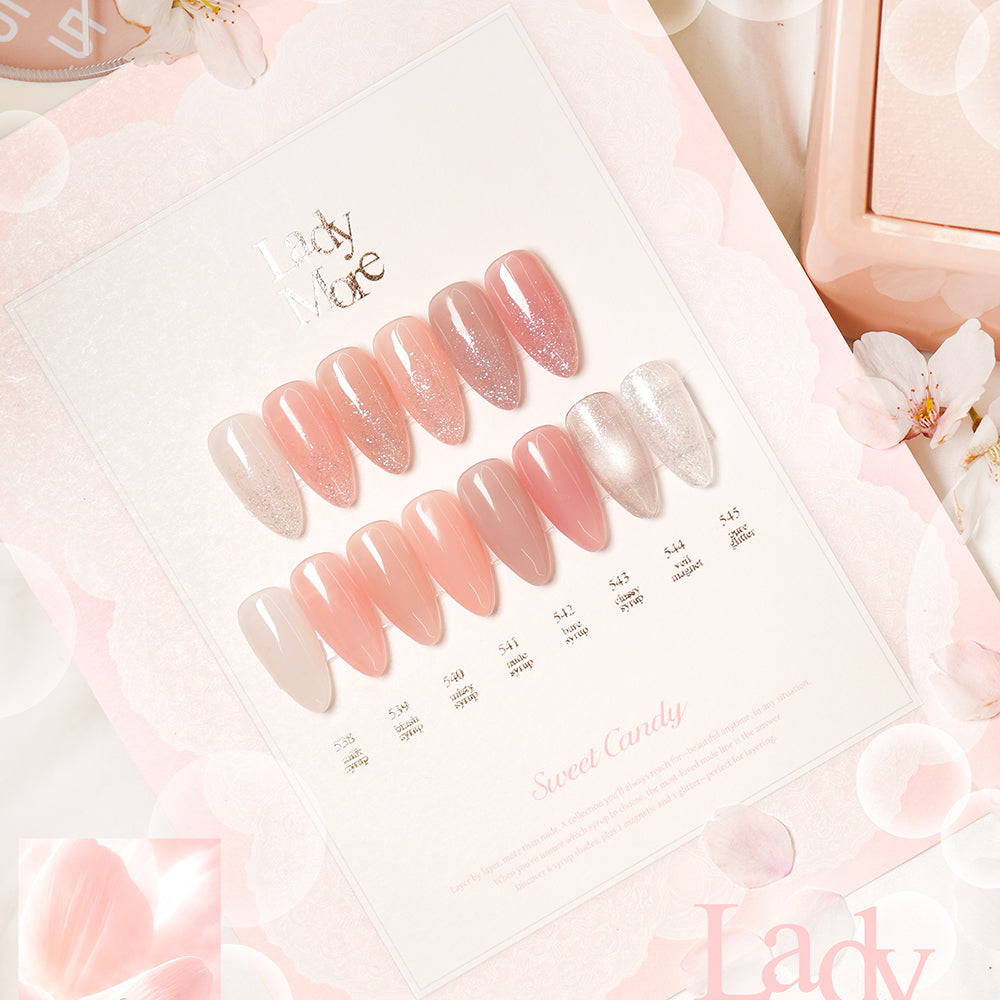 Nude Syrup Gel Collection | Korean Nail Gel Set – Glossy & Long