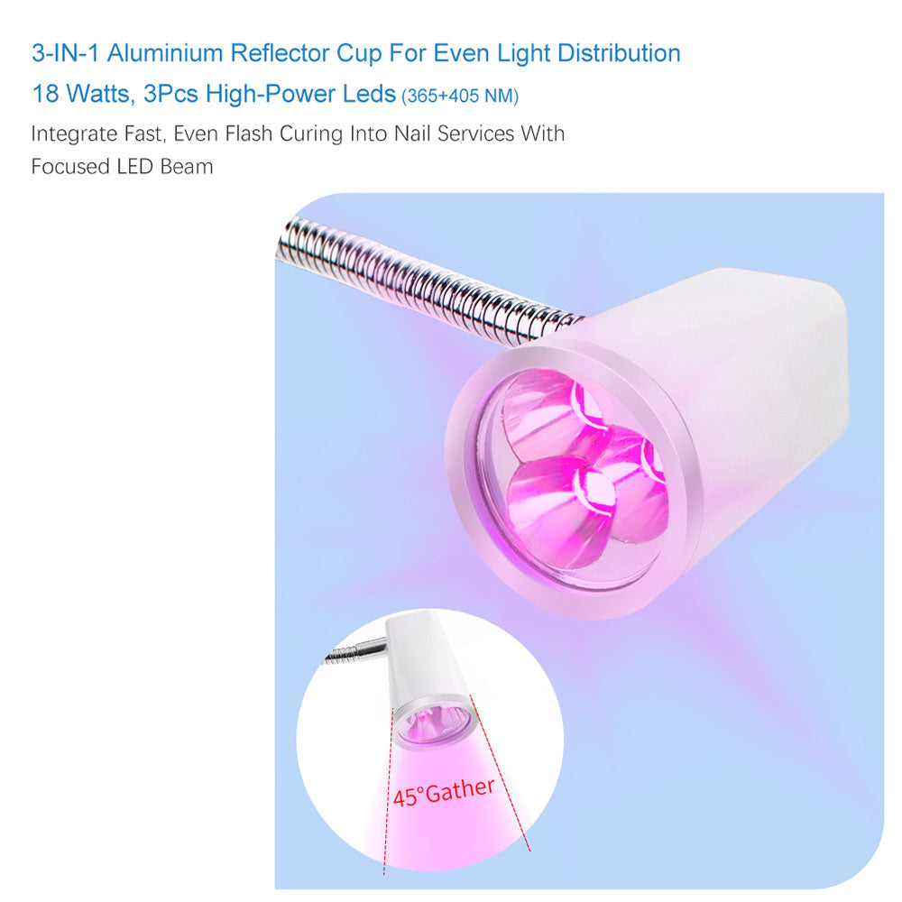 WOORI 18W Rechargeable Touch LED Flash Cure Lamp – Soft Gel Tips