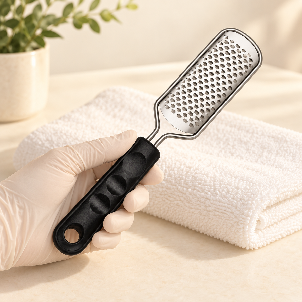 Merkel 752 foot file — AI-generated salon preparation illustration