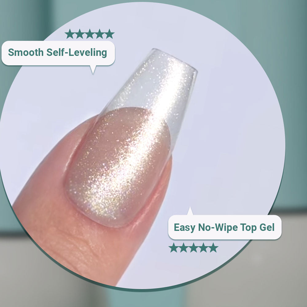 VALLA Magnetic Non-Wipe Top Gel · Cat Eye Effect over Gel Color