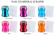 Six nail stamper and scraper color options. One selected set per purchase.