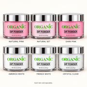 Organic Dip Powder — Pink, White & Clear, 2 oz — retouched range image; items sold individually