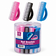 DL Pro Assorted Nail Brushes in Container — 36 Count | NB-36
