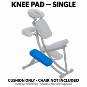 Single knee pad — edited part-location illustration; blue for reference only, chair not included