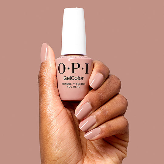 OPI GC F039 France-y Seeing You Here bottle and manicure