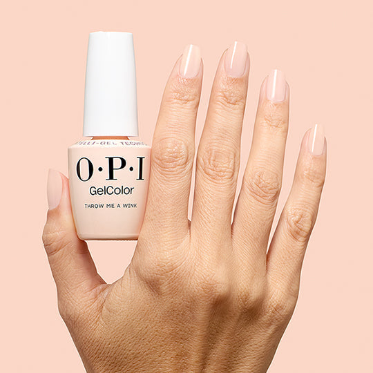 OPI GC F044 Throw Me a Wink bottle and manicure