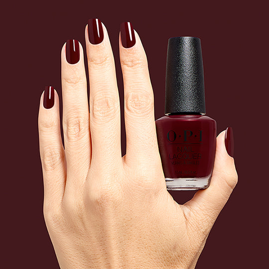 OPI NL F042 Vampire State Building bottle and manicure