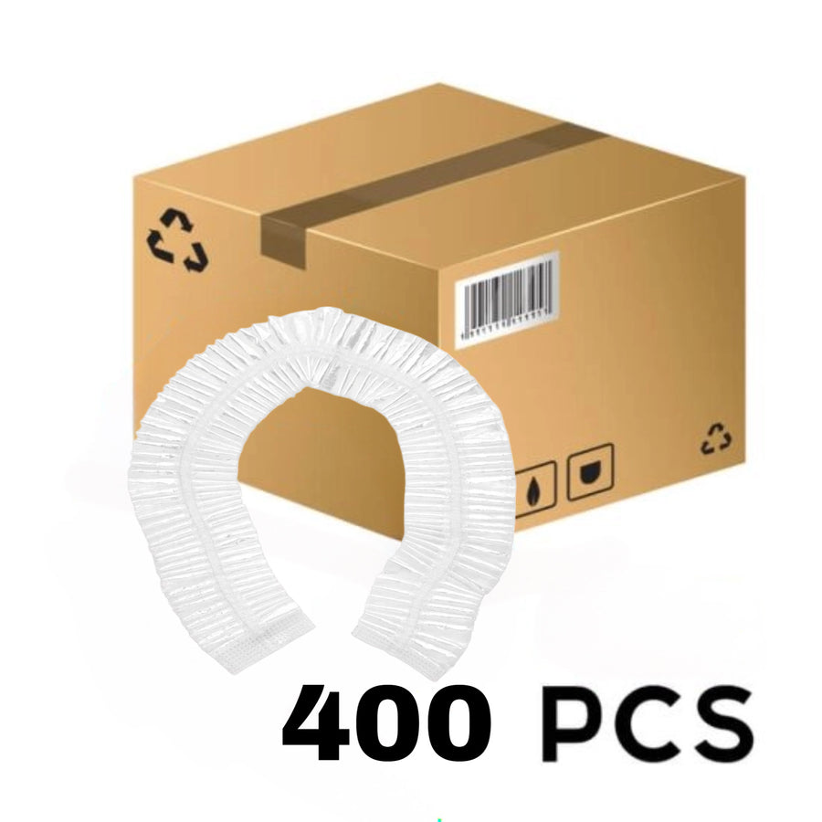 Clear 400-count pedicure liner reference image; packaging may vary.
