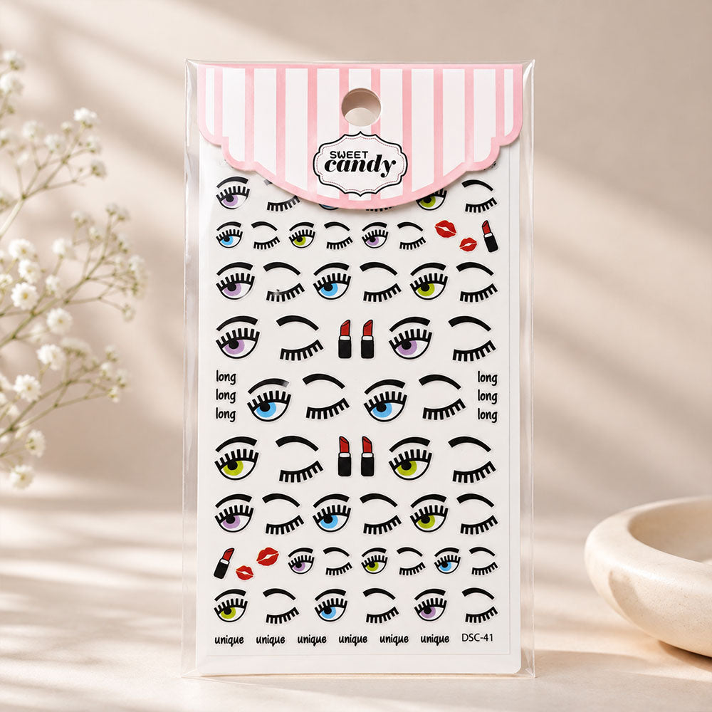 Sweet Candy Fashion Face Nail Sticker | NS009