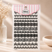Sweet Candy Black Lace Nail Sticker | NS013