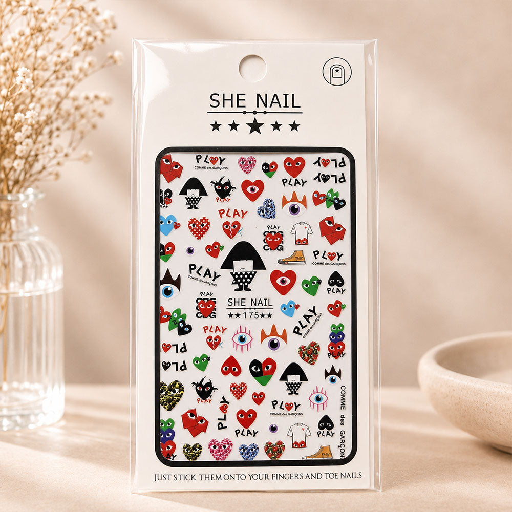 SHE NAIL Fashion Heart Nail Sticker | NS016