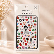 SHE NAIL Fashion Heart Nail Sticker | NS016