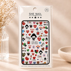 SHE NAIL Fashion Heart Nail Sticker | NS016