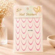 5D French Tip Gradient Nail Sticker | NS019