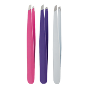 Satin Edge Slant Tweezers — 48-Piece Container | SE-2073