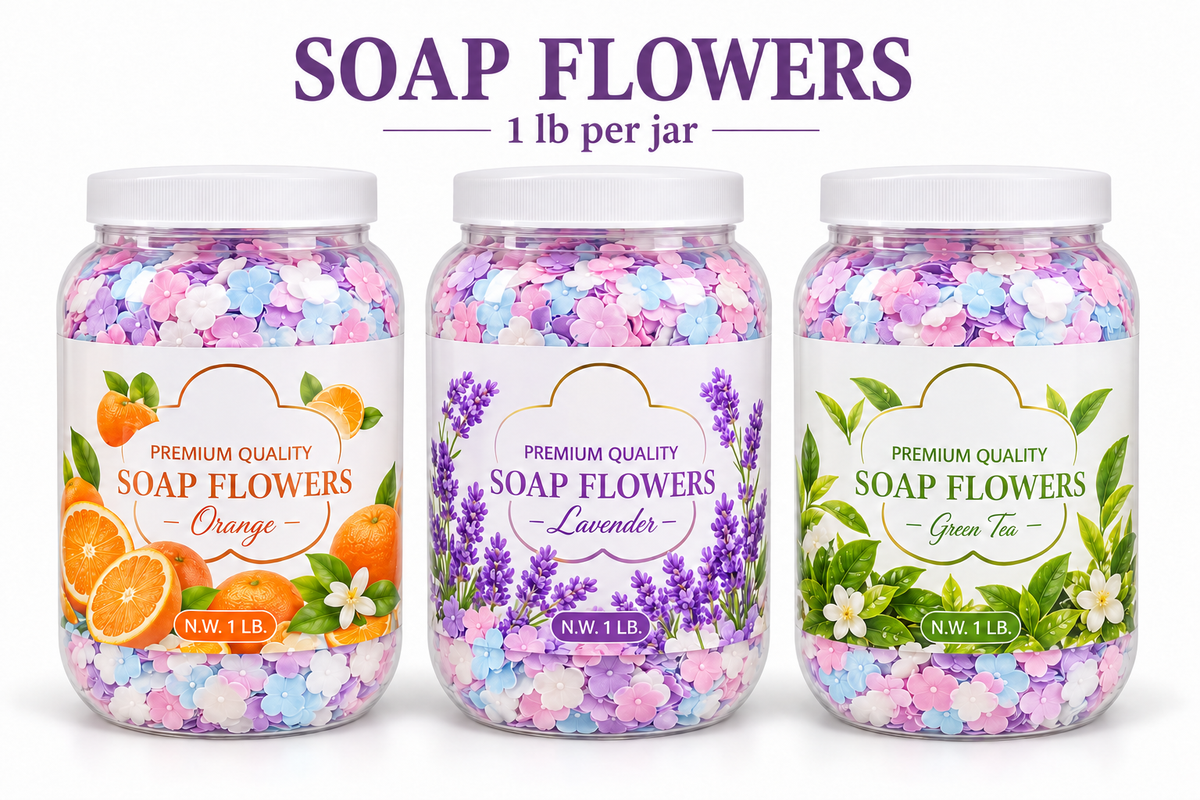 Pedicure Soap Flowers – 1 lb fragrance options, sold individually