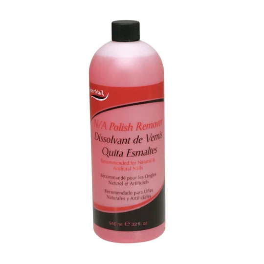SuperNail N/A Polish Remover, pink formula, 32 fl oz / 946 ml