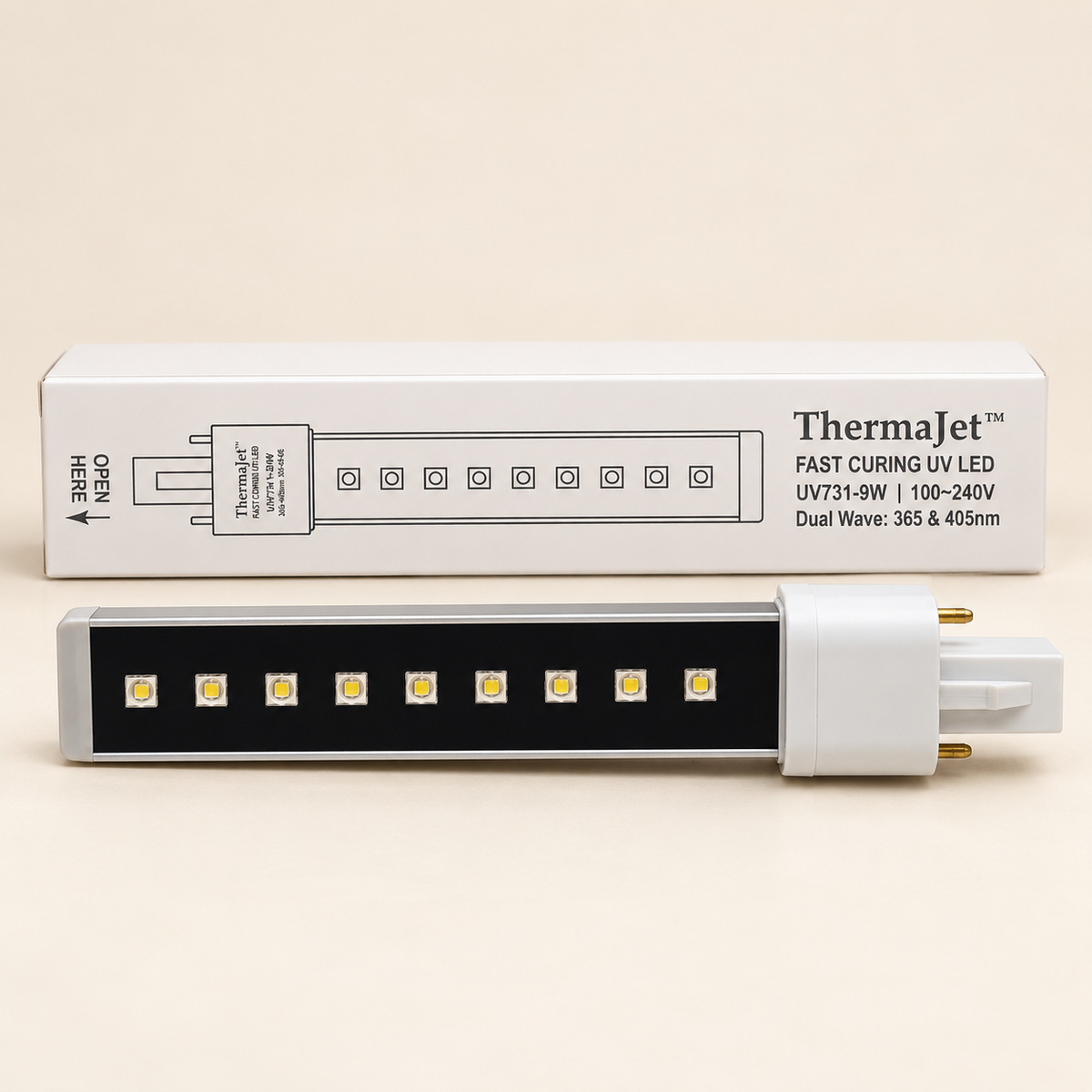 ThermaJet UV731-9W LED replacement bulb with original box