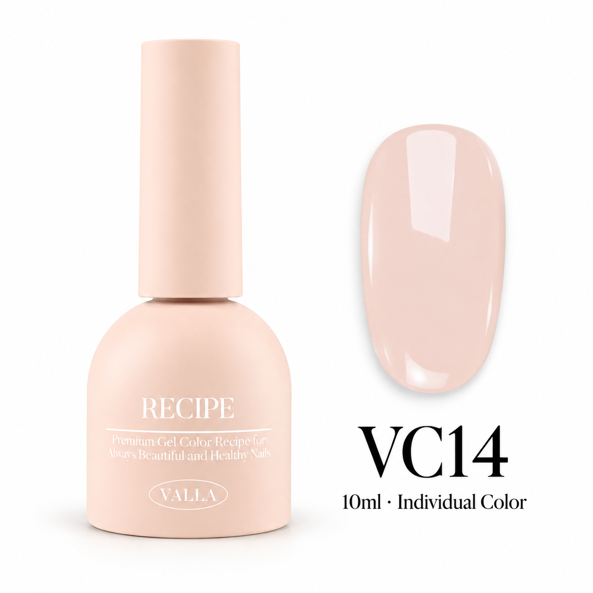 VALLA VC14 bottle and color swatch — 10ml individual color