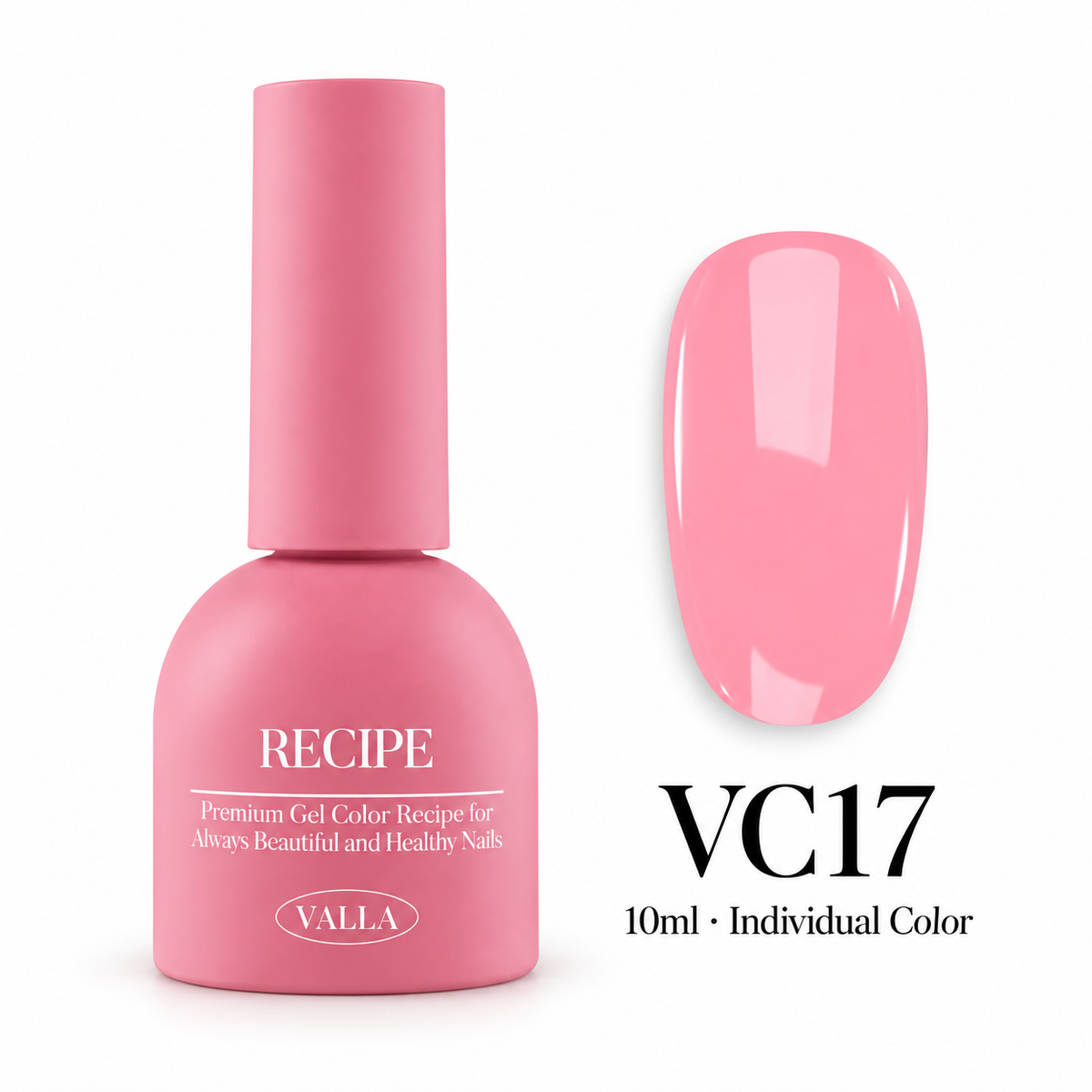 VALLA VC17 bottle and color swatch — 10ml individual color