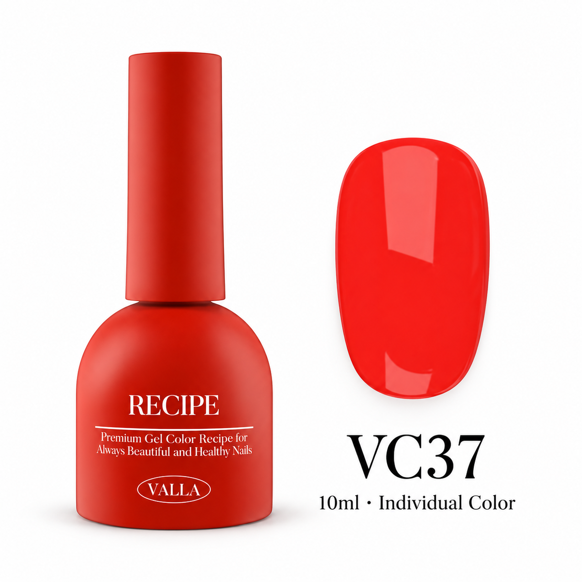 VALLA VC37 bottle and color swatch — 10ml individual color