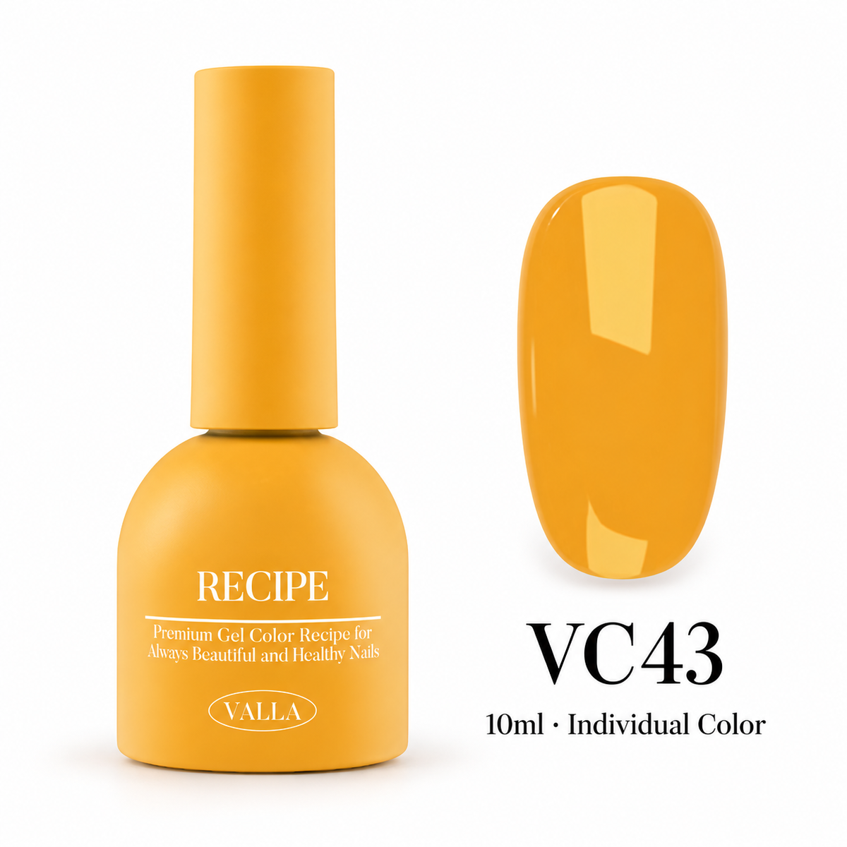 VALLA VC43 bottle and color swatch — 10ml individual color